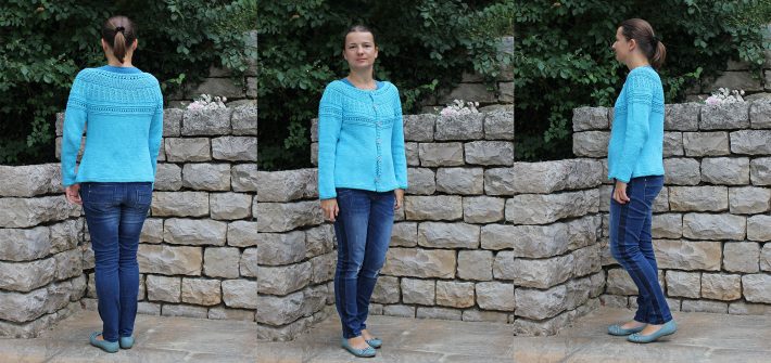 Athena-Cardigan von Drops in türkis