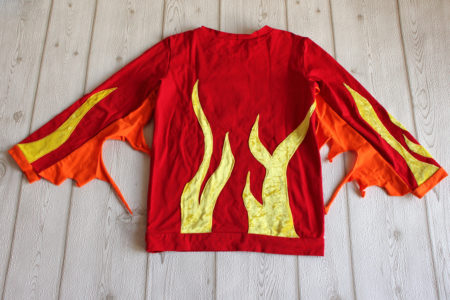 Kostüm Feuer Shirt hinten